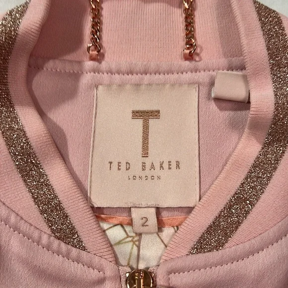 Ted Baker Women embroidered light weight jacket size 2 (US 4-6) pink - Picture 8 of 13